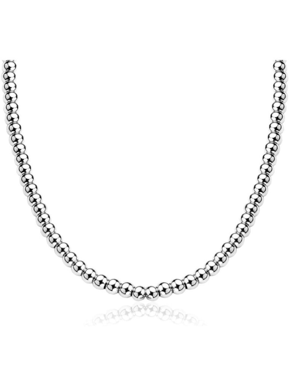 Handmade Beaded Chain Necklace & Bracelet for Men & Women, Stainless Steel